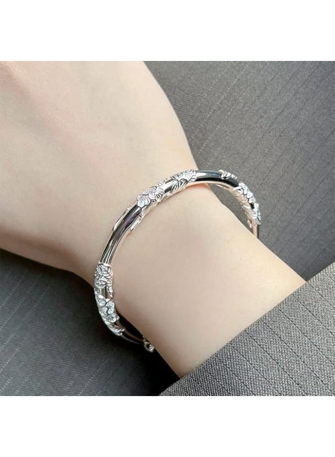 سلاسل بيجال من الفضة المستقرة للنساء، المجوهرات العصرية البسيطة القابلة للتعديل سلاسل بيجال من الفضة 925 للنساء أم زوجة هدية عيد الحب عيد الأم - Image 2